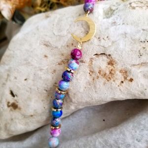 Crescent moon lobster clasp  bracelet